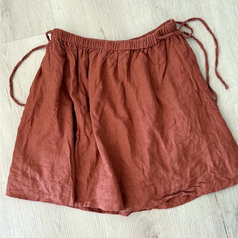 Abercrombie & Fitch Terracotta Linen Skirt